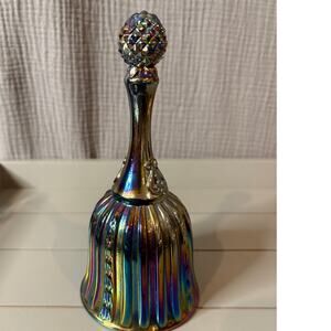 Fenton Art Glass Amethyst Carnival Faberge Bell 1977